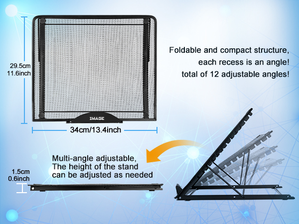 IMAGE Light Pad Stand A3 Light Box Stand 12 Angle Points Adjustable Laptop