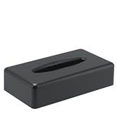 Y-in Hand Tissue Dispenser Box Cover,Rectangular Black Wall Mounted Holder with Bottom, Dryer She...