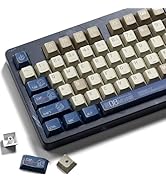 Japanese Gundam Keycaps- Retro PBT Key Caps, Cherry Profile Keyboard Keycaps with Dye Sublimation...
