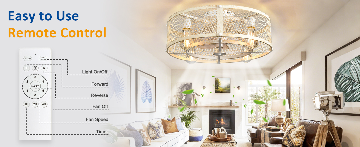 ceiling fan with light and remote