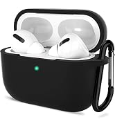 ATUAT for AirPods Pro 2nd Generation Case Cover, Protective Silicone Skin Accessories with Keycha...