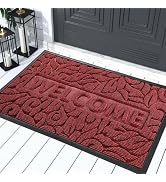 Yimobra Welcome Mat Outdoor Indoor, 29.5x17 Waterproof Door Mat Outside Entrance, All-Weather Non...