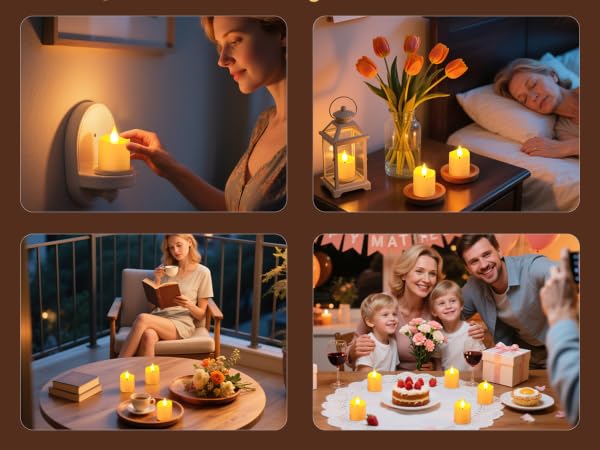 flickering tea lights for balcony wall sconces bedroom birthday party