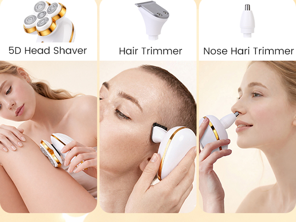 5 in 1 Painless Rechargeable Dusk Shaver Women