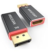 4K DisplayPort to HDMI Adapter (NOT USB), Display Port DP PC to HDMI Screen Converter Aluminum Sh...