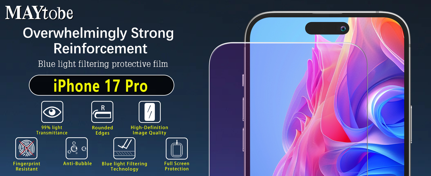 blue light screen protector iphone 17 pro
