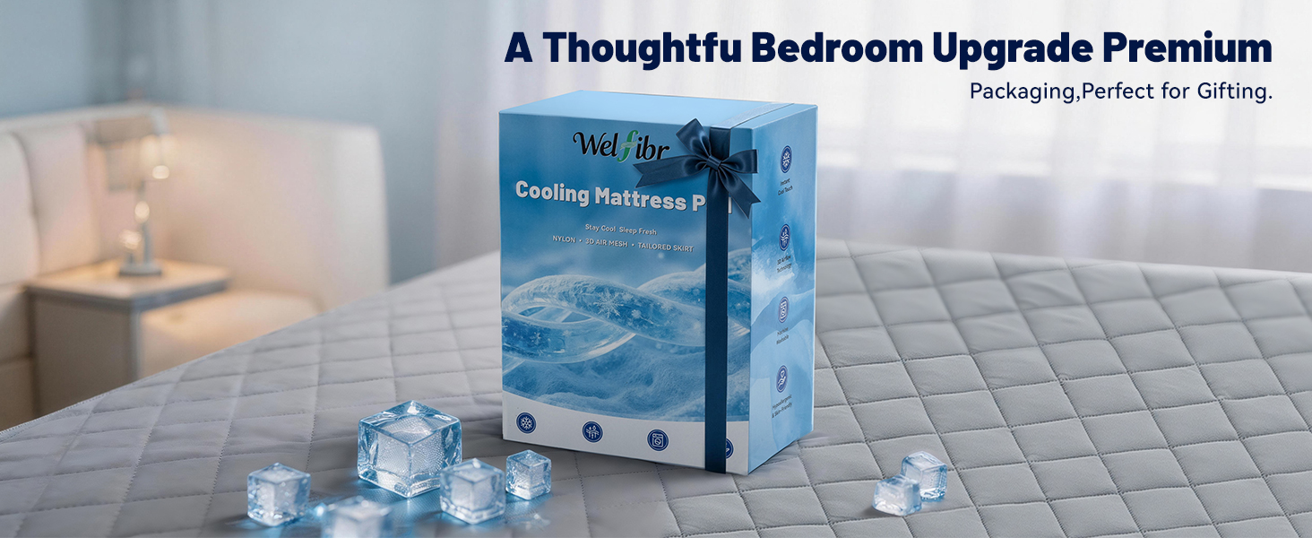 Cooling Mattress Pad for Hot Sleepers Noiseless Mattress Protector Bed Cooling Pad