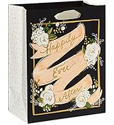 Papyrus 13" Large Gift Bag (Happily Ever After) for Weddings, Bridal Showers or Engagement Partie...