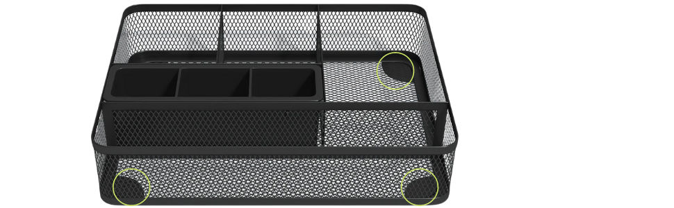 black mesh desk drawer tray organizer