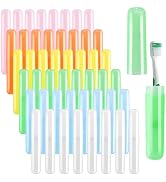 HOFASON 48PCS Large Travel Toothbrush Case Holder, Toothbrush Holders Bulk, Kids Classroom Plasti...