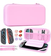 Carrying Case for Nintendo Switch 2 (2025), Large Capacity Switch 2 Case & Glitter Grips Cover & ...