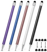 5 PCS Stylus, Stylus Pens for Touchscreens, 2-in-1 High Sensitivity & Precision for iPhone, Ipad,...