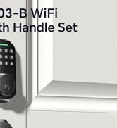WiFi Smart Door Lock for Front Door, App Control, Keyless Entry Door Lock with Handle Set, Auto L...