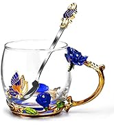 OEAGO Unique Gifts for Women Mom Coffee Mugs Gifts for Women Birthday Unique Blue Tea Cup Gifts f...