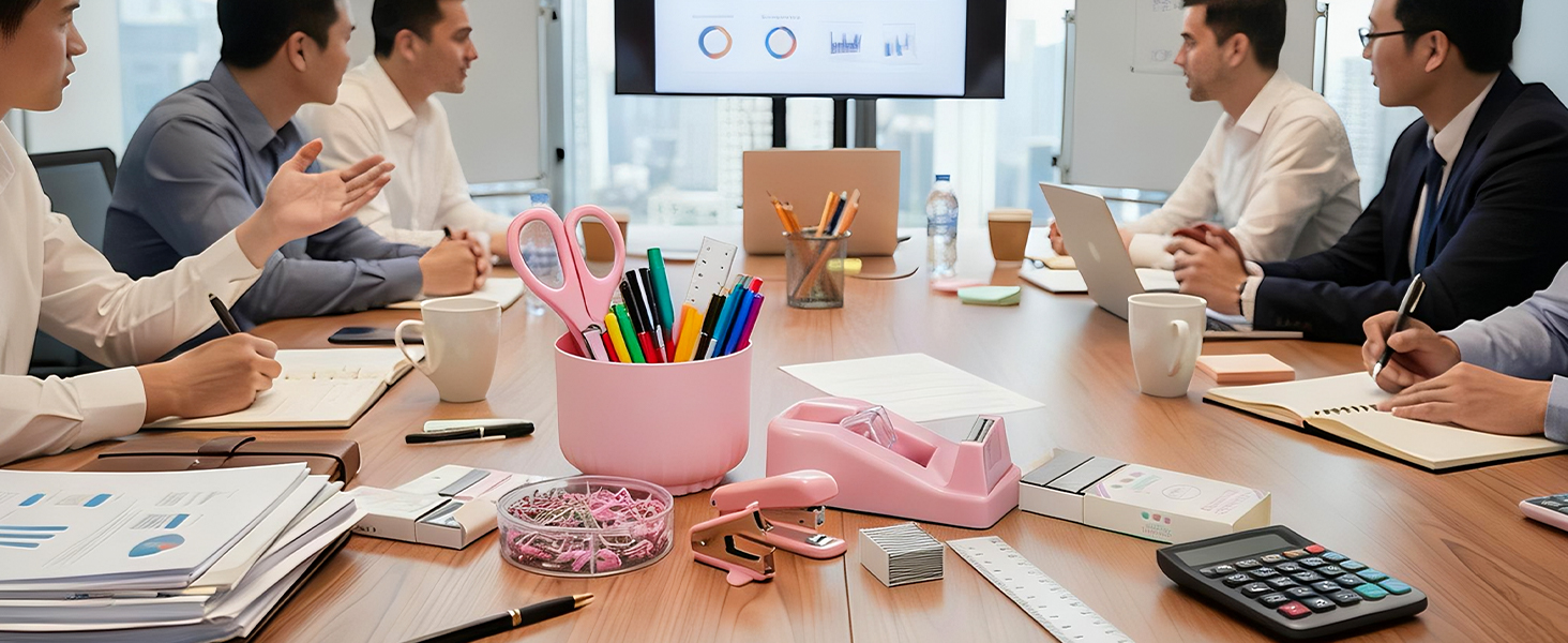 Pink Desk Accessories