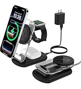 Mukiya 3 in 1 Magnetic Wireless Charging Station for Apple Devices | Fast Foldable Travel Charger...