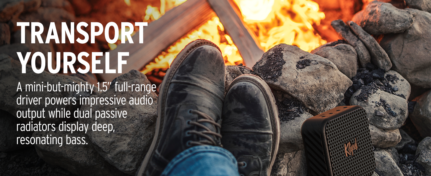 The Klipsch Austin is powered by a small but mighty 1.5" driver and dual passive radiators.