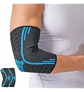 NuCamper Elbow Compression Sleeve 2 Pack,High Elastic Elbow Brace for Tendonitis and Tennis Elbow...