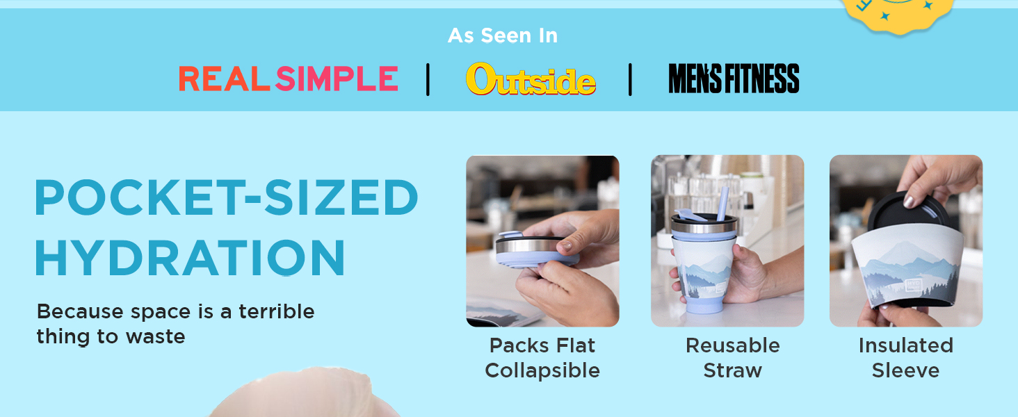 insulated tumbler with straw collapsible coffee mug for travel collapsible mugs portable drink cup