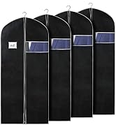 Syeeiex 60'' Dress Bags for Gowns, Set of 4 Dress Bag,Garment Bag for Hanging Clothes,Dress Garme...