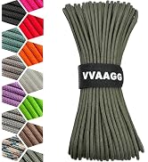 VVAAGG 1000lb Paracord Rope, 50ft 12 Strand Parachute Cord for Crafting, DIY Projects, Survival B...