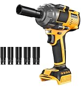 Cordless Impact Wrench 1/2" Compatible with DeWalt 20V Battery(Tool Only,No Battery) – 1000 Ft-lb...