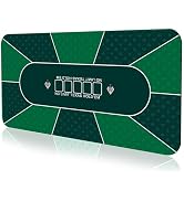 71" x 35" Poker Mat for Table,Smooth Water Repellent Surface,Nonslip Rubber Bottom, Foldable Texa...