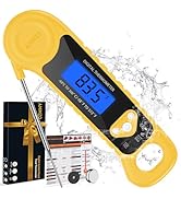 AMMZO Meat Thermometer Digital, Instant Read Food Thermometer Waterproof with Backlight for Cooki...