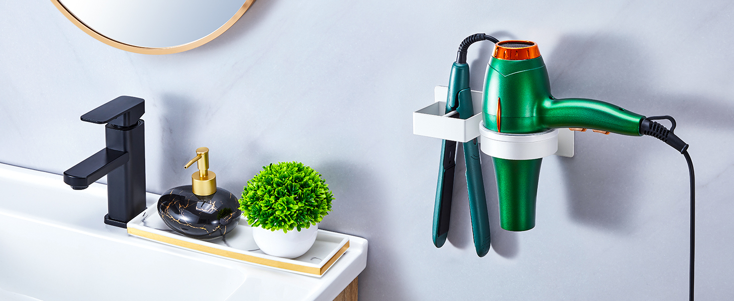 blow dryer and curling iron holder