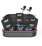 SYNCO Wireless Lavalier Mic System, G2(A2) PRO Dual Transmitter 48KHz 24Bit Lapel Mic 656FT 8H fo...
