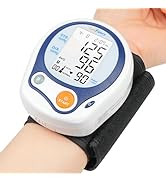 LotFancy Wrist Blood Pressure Monitor, Wrist BP Cuff (5”-8”), 60 Reading Memory, Automatic Digita...