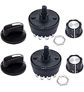 Taiss 2PCS Rotary Switch SP4T 1 Pole 4 Way 8A/250V Power Supply Speed regulating Switch with 2PCS...