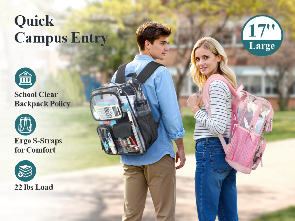clear backpack for school