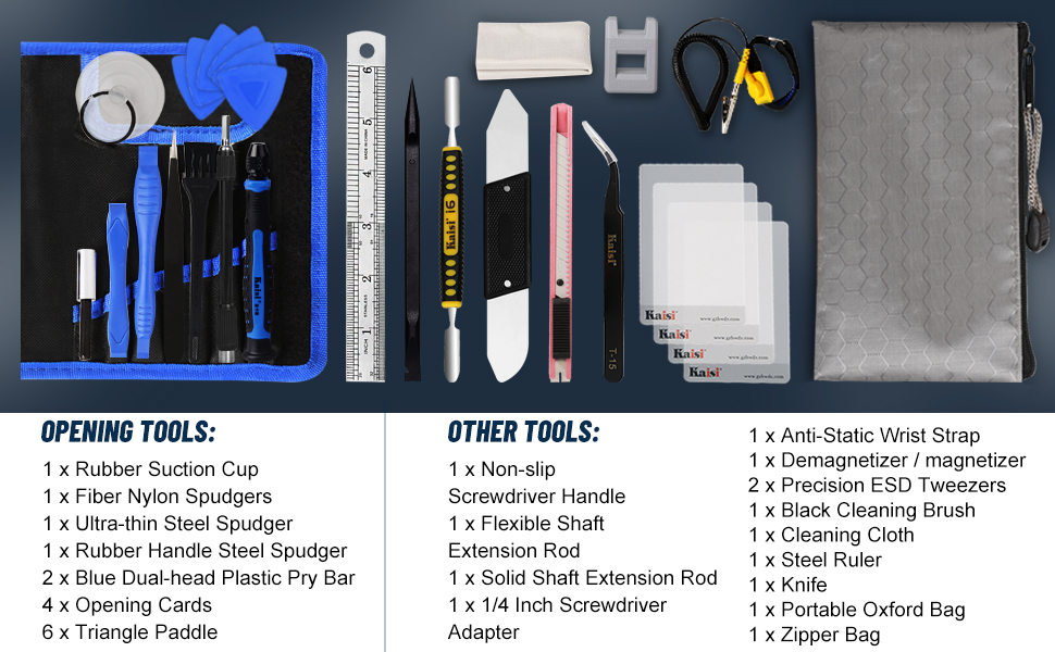 Opening tools and other tools