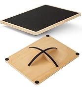Wooden Rocker Balance Board for Adults Anti-Slip 350LBS Balance Trainer for Standing Desk, Physic...