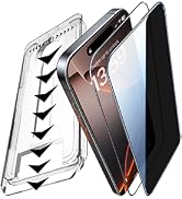 OneFish for IPhone 15 Pro Max 6.7 inch Tempered Glass Screen Protector Full Edge Coverage, Privac...