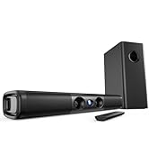 RIOWOIS Sound Bar for Smart TV,3.1ch Soundbar with Wired Subwoofer,100W Deep Bass, TV-ARC/Optical...