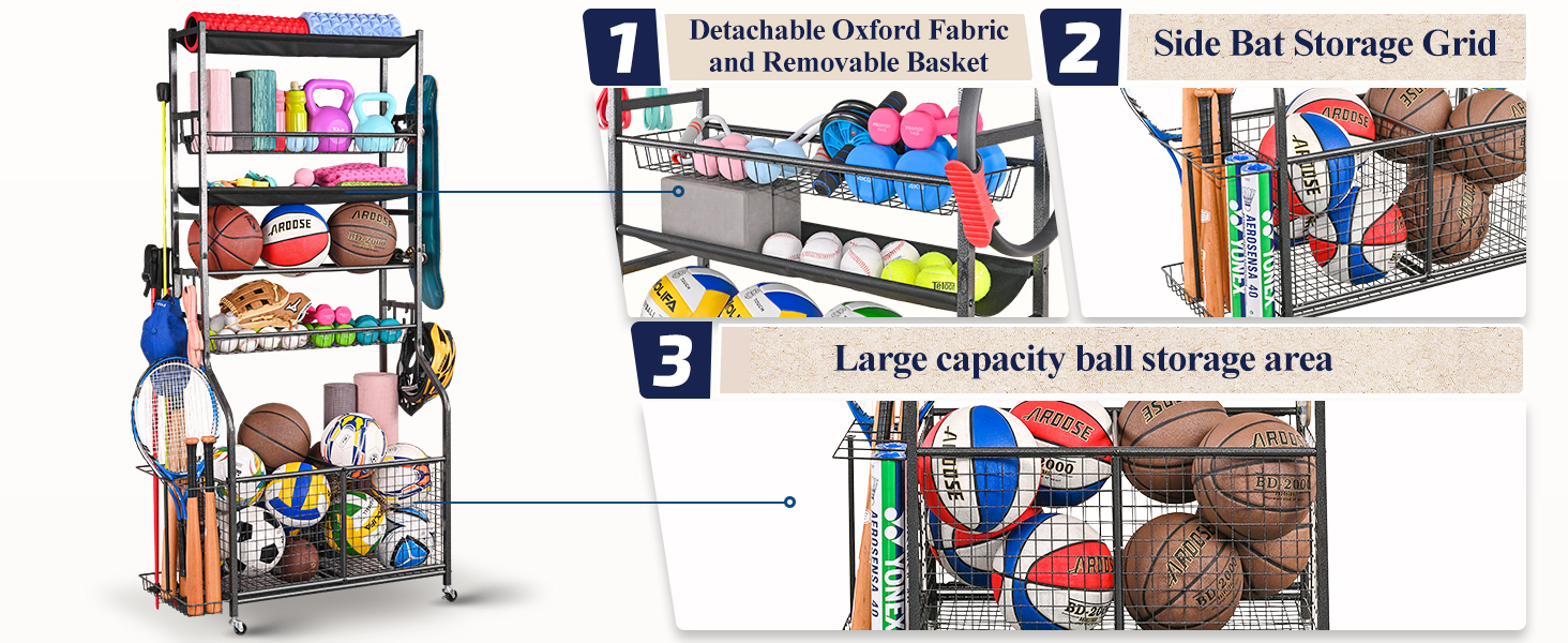 garage sports equipment organizer