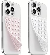 2 Pack Silicone Suction Cup Phone Case Mount Double Sided, Sticky Phone Grip with Higher Suction ...