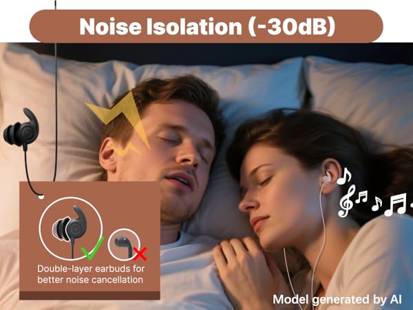 auriculares para dormir wired earbuds sleeping iphone noise cancelling earbuds wired sleep
