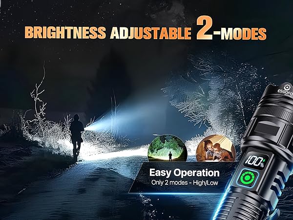 ESGOFO SUPER BRIGHT RECHARGEABLE FLASHLIGHTS HIGH LUMENS
