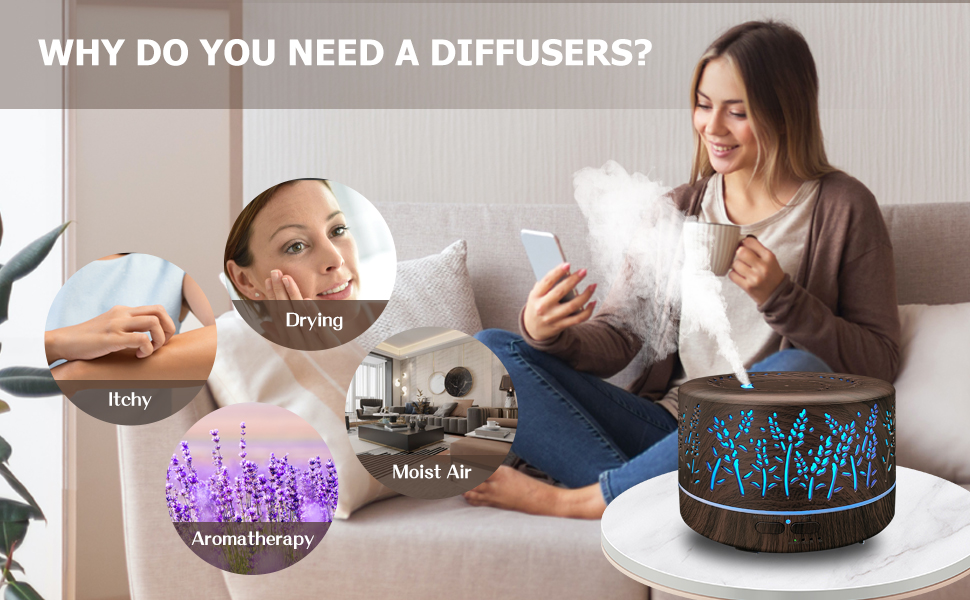 humidifier with essential oil diffuser