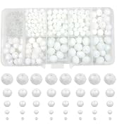 TOAOB 1000pcs Porcelain White Color Glass Faceted Beads Sparkling Briolette and Rondelle Spacer B...