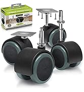 Slipstick CB681 2 Inch Floor Protector Rubber Caster Wheels (Set of 4) 5/16 Inch Stem or Top Plat...