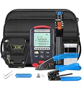 Fiber Optic Terminal kit 9-in-1 FTTH Tool kit Equipped with 6C Optical Fiber Cleaver and RJ45 Fun...