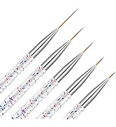 5Pcs Nail Art Liner Brushes, Etercycle Nail Gel Polish Painting Brush Set, Thin Nail Art Dotting ...
