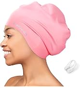 EverSport Large Swim Cap for Braids and Dreadlocks, Waterproof Silicone Swimming Cap for Women Me...