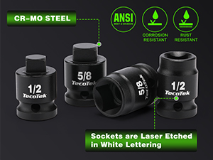 Made of forged premium chrome molybdenum steel with a corrosion-resistant black phosphate finish to