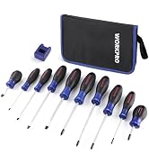 WORKPRO 10-Piece Magnetic Screwdriver Set with Pouch, Phillips, Slotted, Flat Head Screwdriver In...