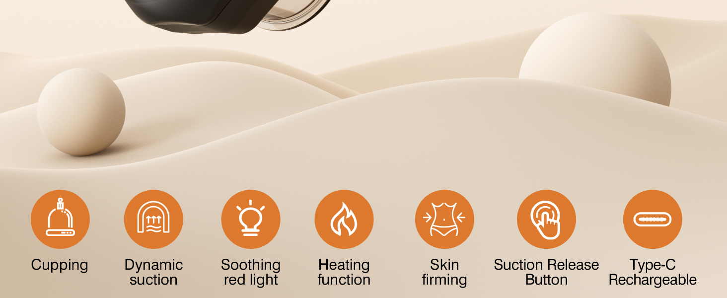 cotsoco Original 5-in-1 Cupping Kit for Massage Therapy, 20 Suction & 12 Heat for Relaxation